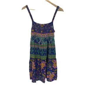 Natural Life Lyla Floral Mini Dress Sz S Smocked Boho Cottagecore‎ Sleeveless